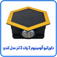 دکوراتیو آلومینیوم 2 وات 2 لنز مدل کندو - آریانا 