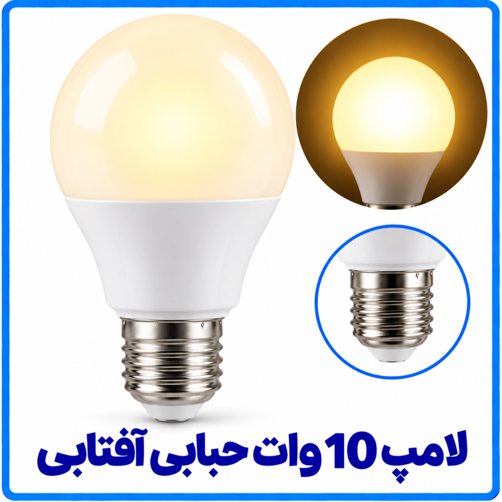 لامپ 10 وات حبابی آفتابی - دانا