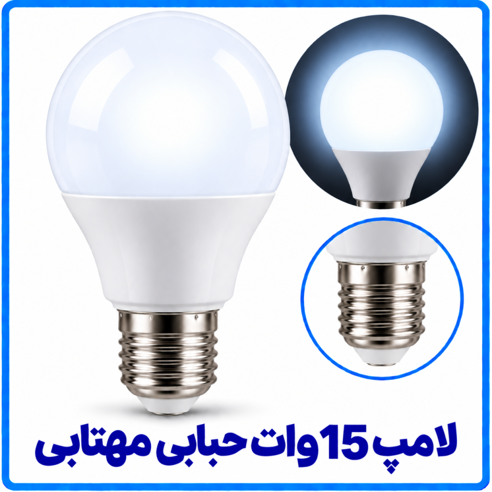 لامپ 15 وات مهتابی حبابی -دانا لامپ 15 وات مهتابی حبابی -دانا