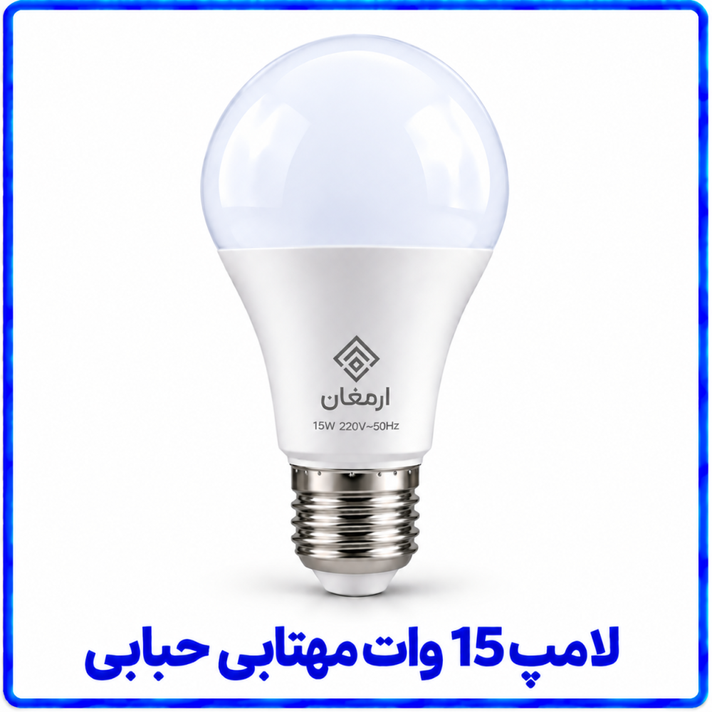 لامپ 15 وات مهتابی حبابی -ارمغان