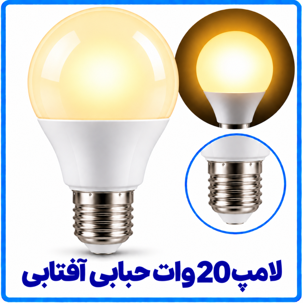لامپ 20 وات آفتابی حبابی - دانا