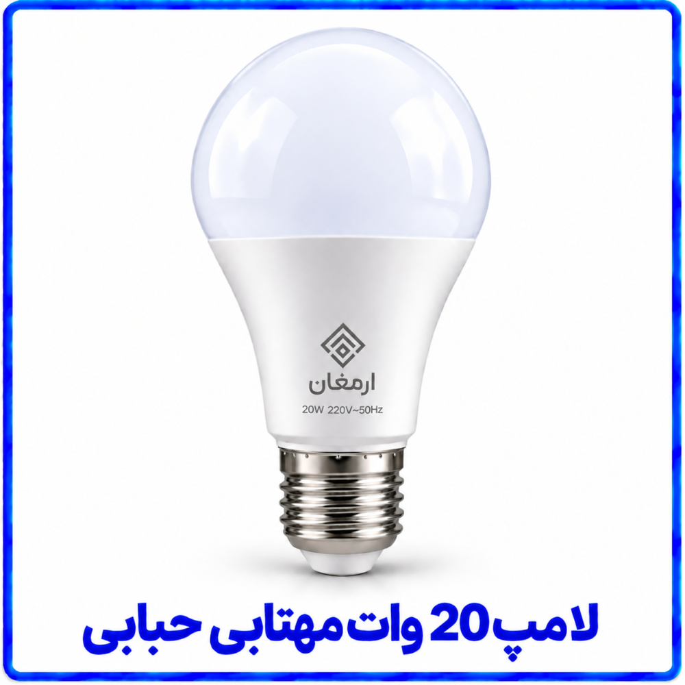 لامپ 20 وات مهتابی حبابی-ارمغان لامپ 20 وات مهتابی حبابی-ارمغان