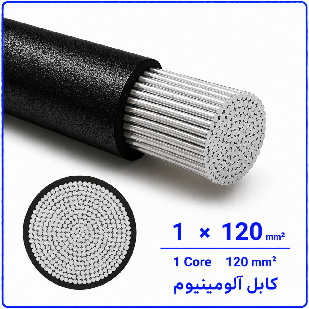 کابل آلومینیوم سایز 1 در 120 -نیرو کابل البرز کابل آلومینیوم سایز 1 در 120 -نیرو کابل البرز