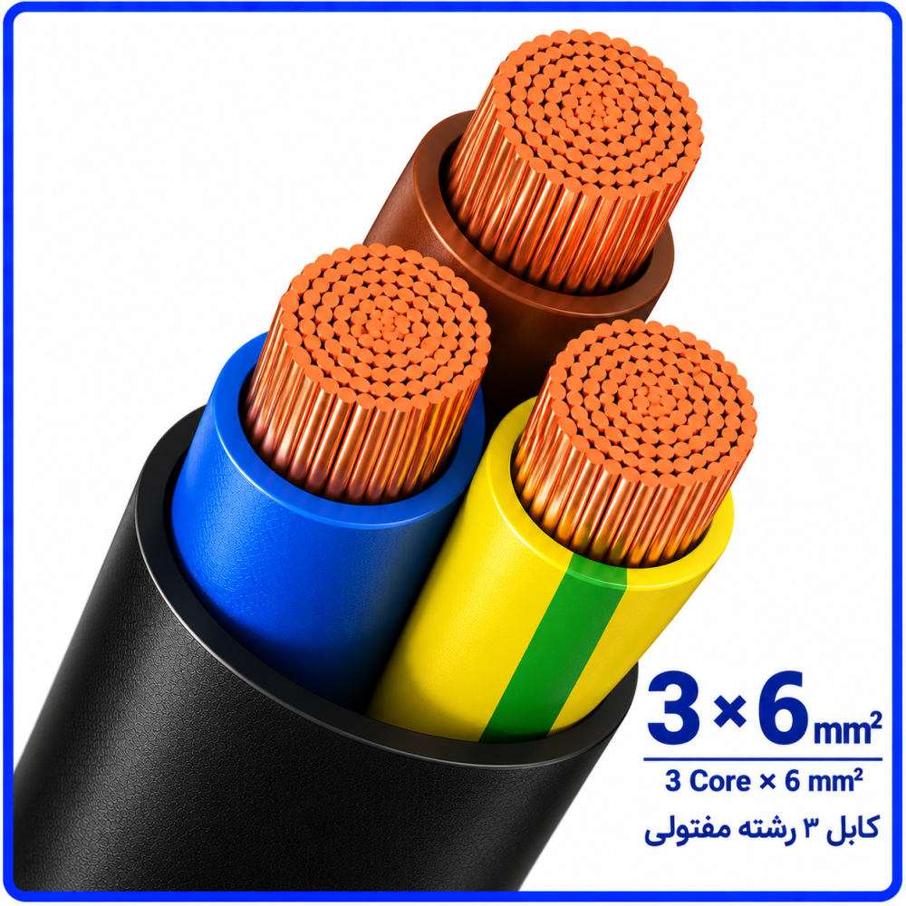 قرقره کابل افشان سایز 3 در 6 - ارمغان کابل یزد