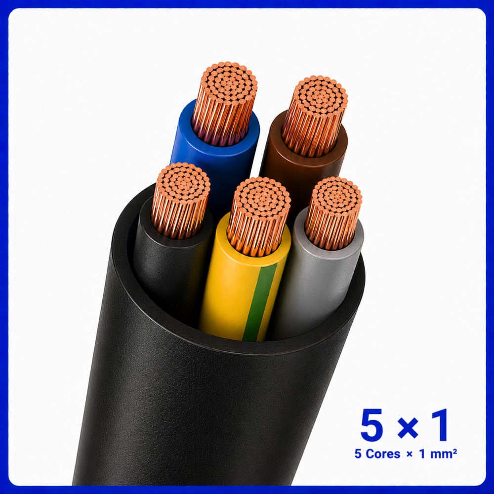 کابل افشان سایز 5 در 1 -نیرو کابل البرز
