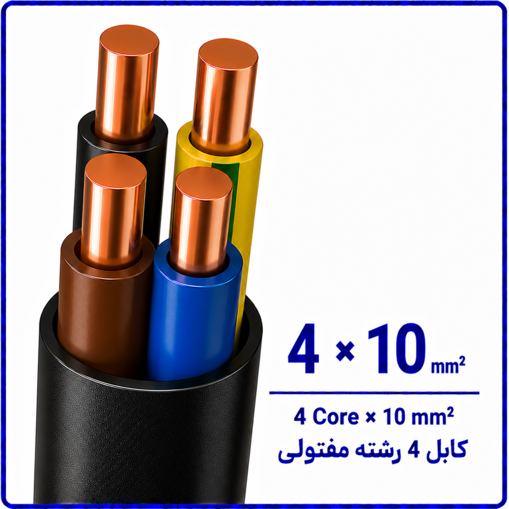کابل مفتولی سایز 4 در 10 -نیرو کابل البرز کابل مفتولی سایز 4 در 10 -نیرو کابل البرز
