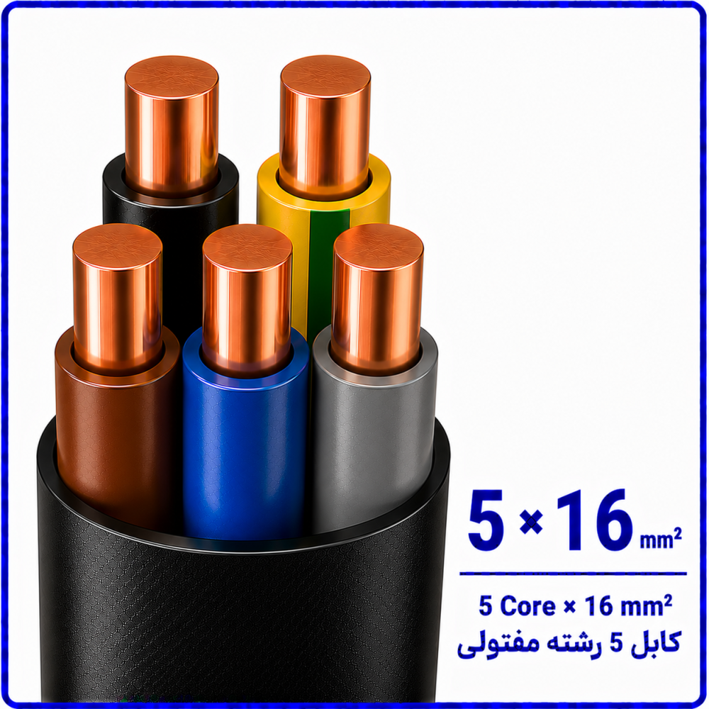 کابل مفتولی سایز 5 در 16 -نیرو کابل البرز