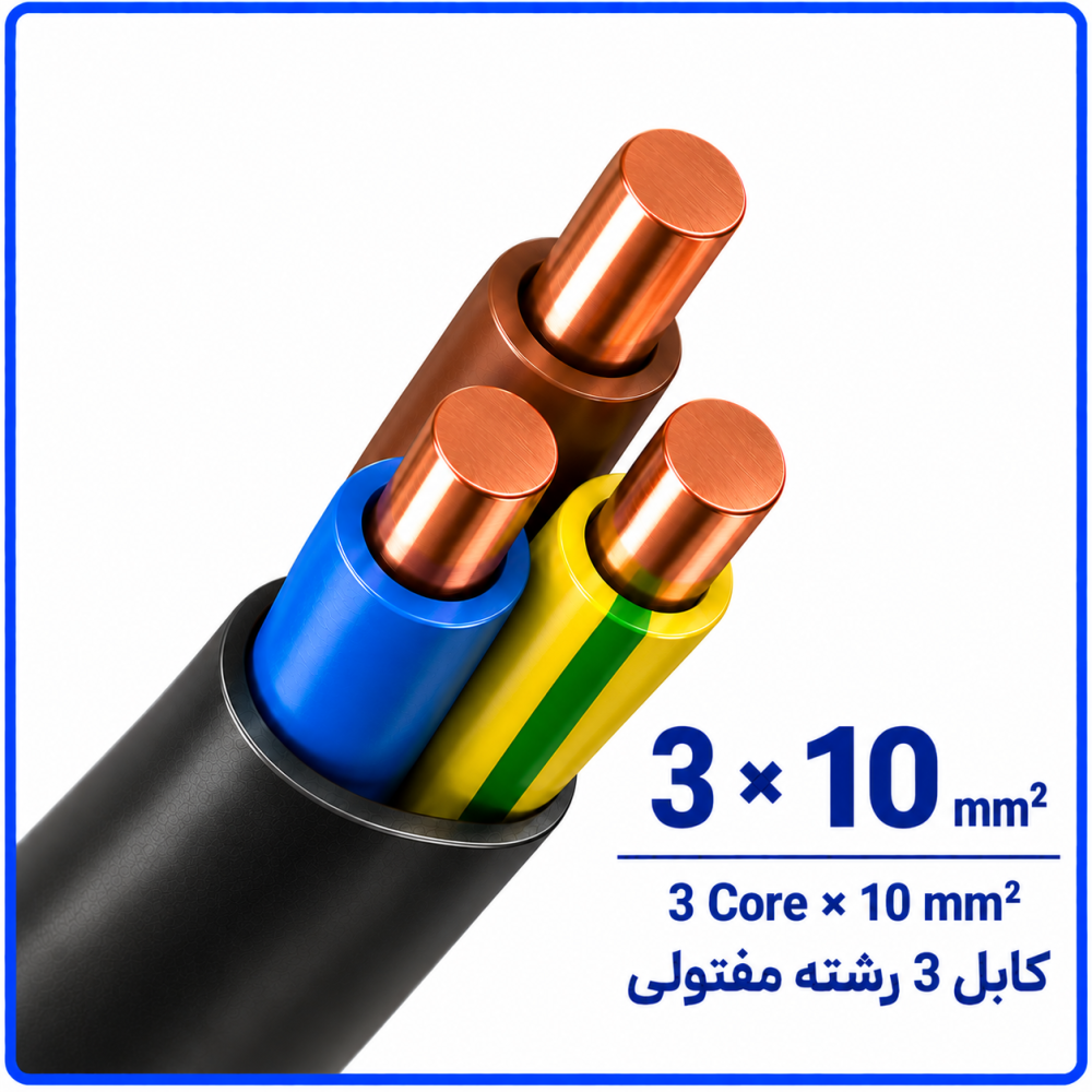 کابل مفتولی سایز 3 در 10 -نیرو کابل البرز کابل مفتولی سایز 3 در 10 -نیرو کابل البرز