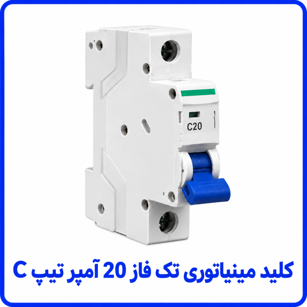 فیوز مینیاتوری تک فاز 20 آمپر تیپ C -دنا الکتریک